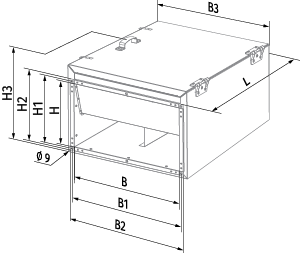 Blauberg Box-FI 50x30 4D - Dimensions