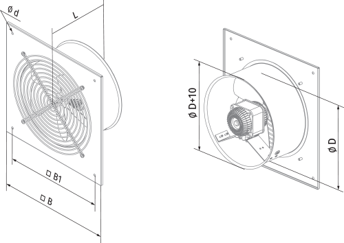 Blauberg Axis-QA 315 - Dimensions