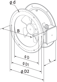 Blauberg Axis-F 500 6E - Dimensions