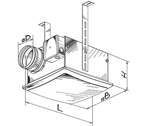 Blauberg Box-D 150 - Dimensions
