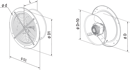 Blauberg Axis-QRA 200 - Dimensions