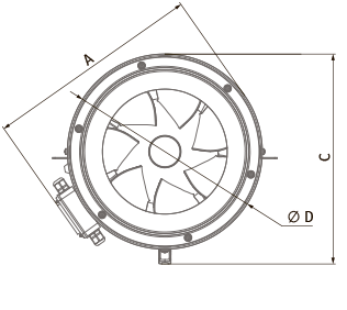 Blauberg Primo EC 400 - Dimensions