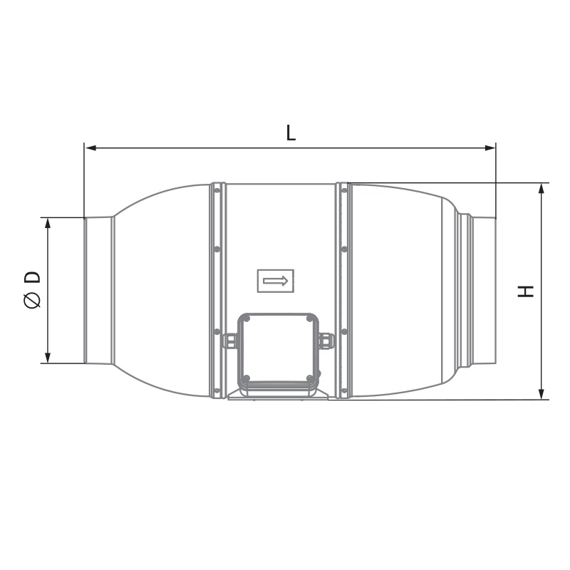 Blauberg Iso-Mix EC 250 - Dimensions