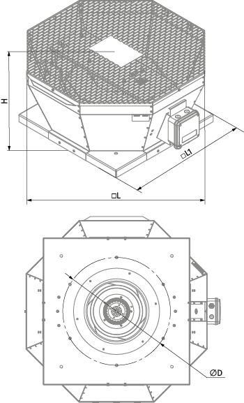 Blauberg Tower-V 225 4E - Dimensions