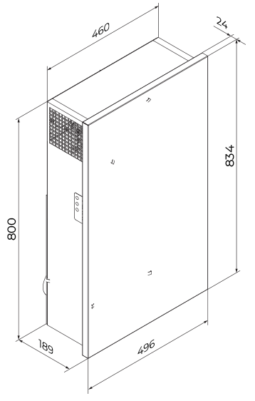 Blauberg Freshbox 110 ERV - Dimensions
