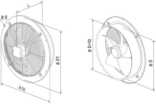Blauberg Axis-QR 630 4D - Dimensions