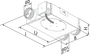 Blauberg Box-R 200 - Dimensions