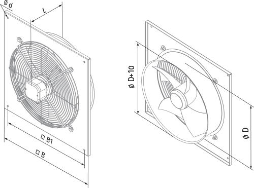 Blauberg Axis-Q 550 6E (220V/60Hz) - Dimensions