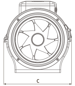 Blauberg Primo EC 150 - Dimensions