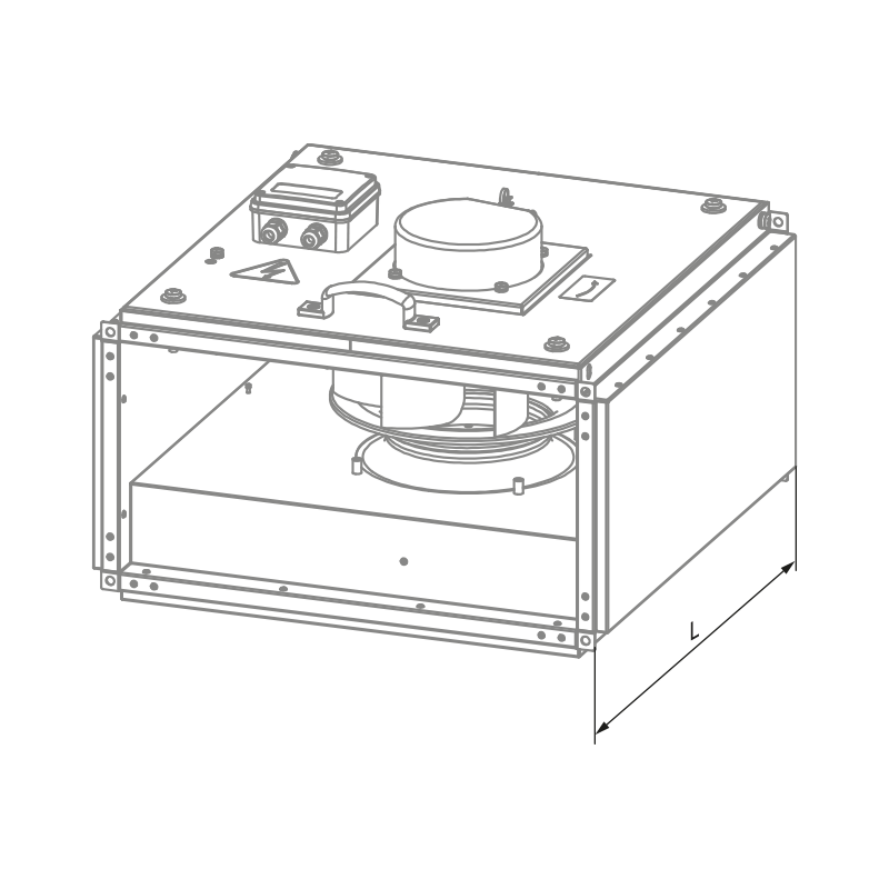 Blauberg Box-I EC 50x30-1 max  - Dimensions