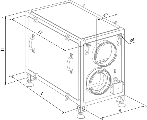 Blauberg KOMFORT L 350 - Dimensions