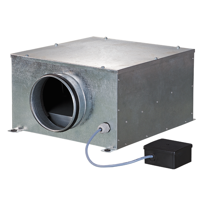 Blauberg Iso-B 125 - Centrifugal inline fans with backward curved blades in sound-insulated casings