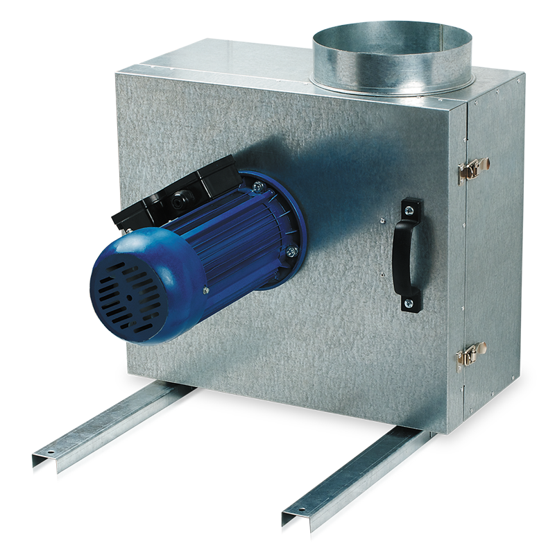 Blauberg Iso-K 450 6D - Kitchen inline fans in sound-insulated casings with operational temperature of 120 °C
